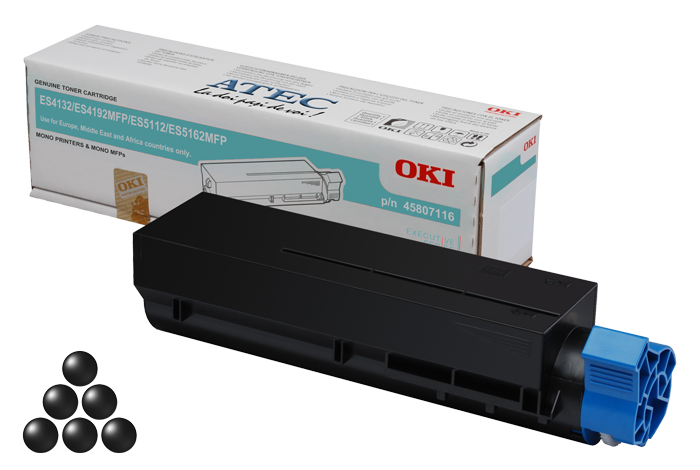 Original OKI 45807116 Black 12000 Pages Original Toner