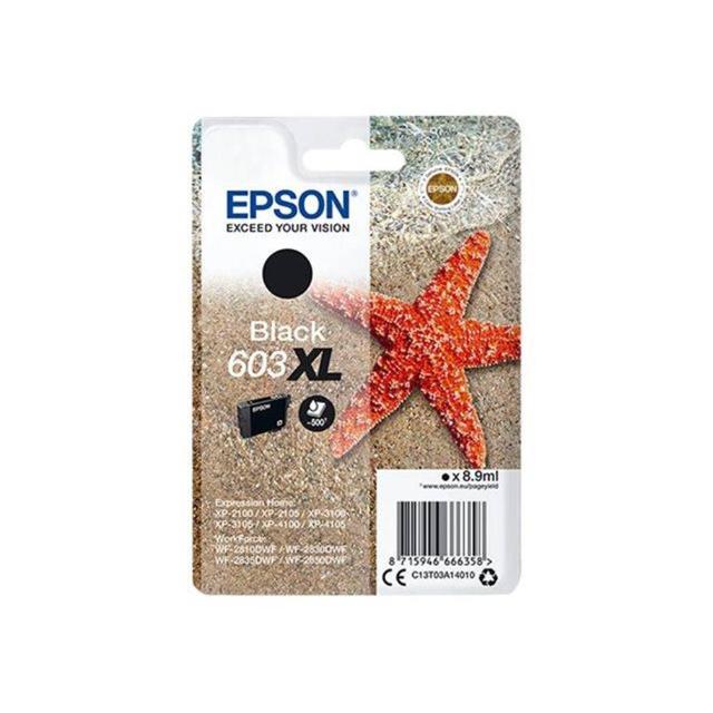 Original Epson 603XL High Capacity Black Ink Cartridge C13T03A14010