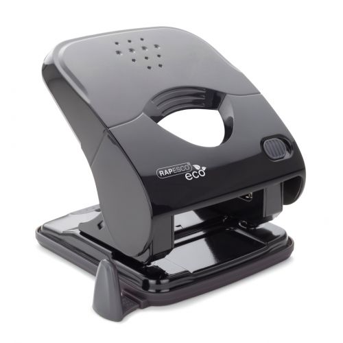 Rapesco Eco X5-40ps Less Effort 2 Hole Punch Plastic Black - 1525