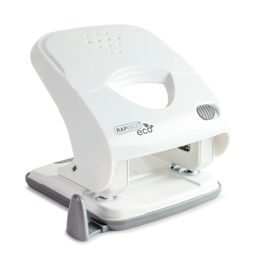 Rapesco Eco X5-40ps Less Effort 2 Hole Punch Plastic Soft White - 1526