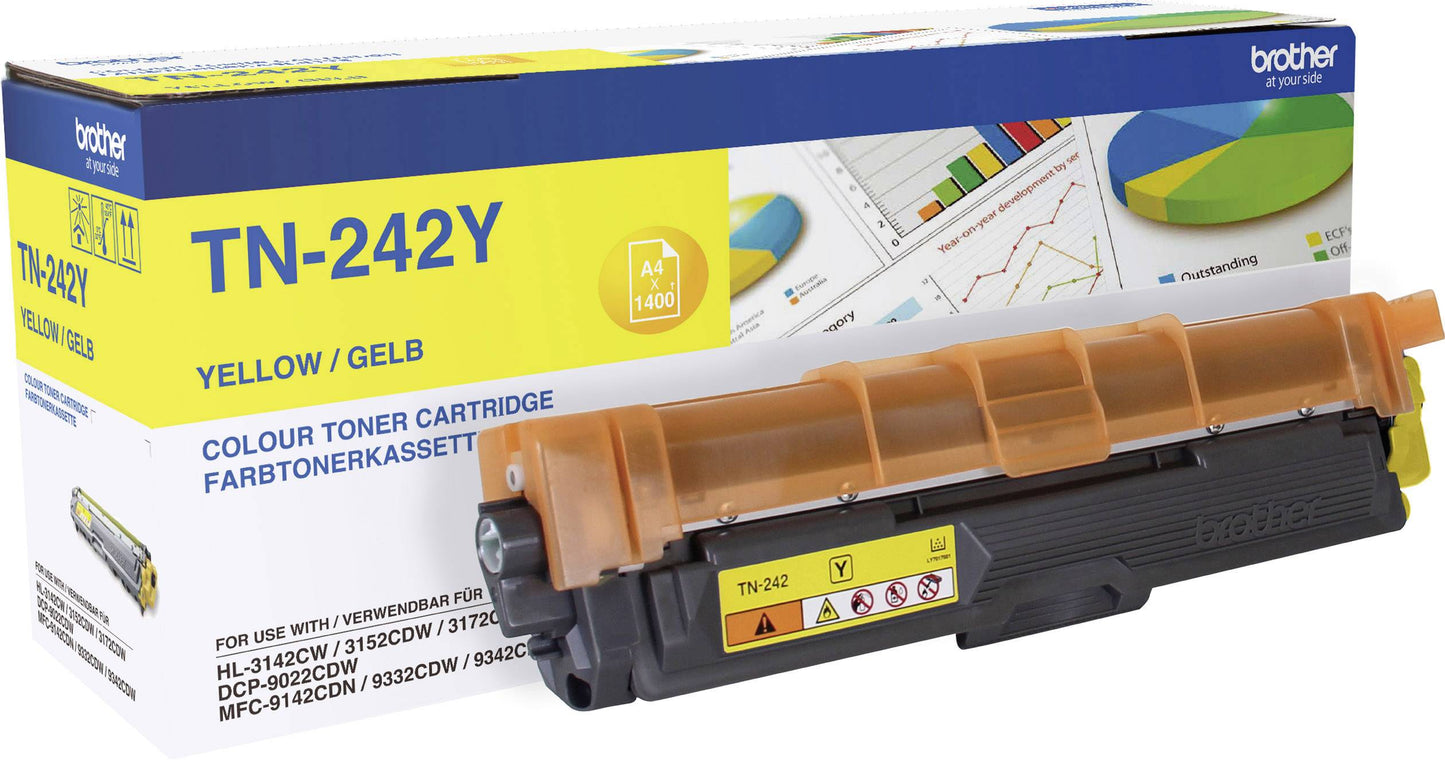 Original Brother TN242Y Yellow 1400 Pages Original Toner