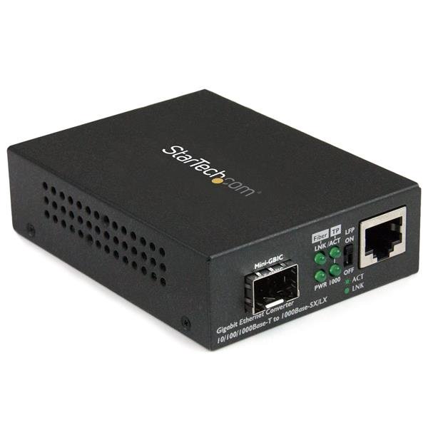 GbE Fiber Media Converter Open SFP Slot