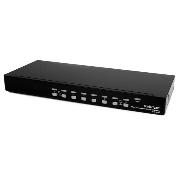 8 Port 1U Rack Mount DVI USB KVM Switch