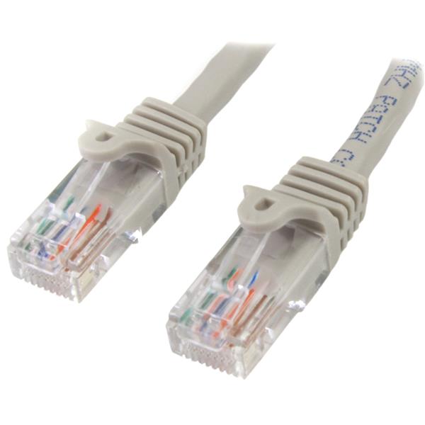 StarTech.com 0.5m Grey Snagless Cat5e Patch Cable