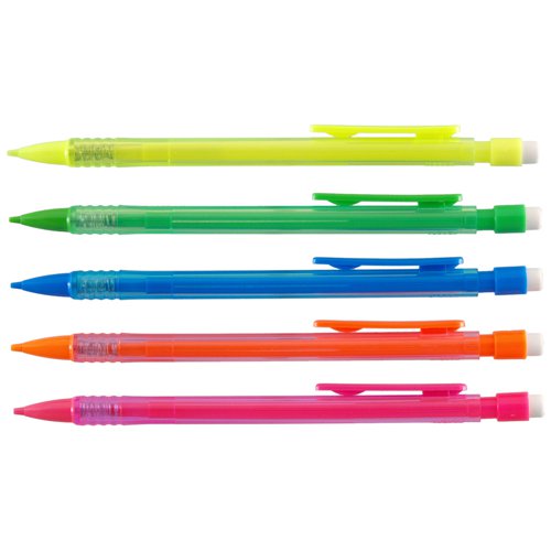 ValueX Mechanical Pencil HB 0.7mm Lead Assorted Colour Barrel (Pack 10) - 798100