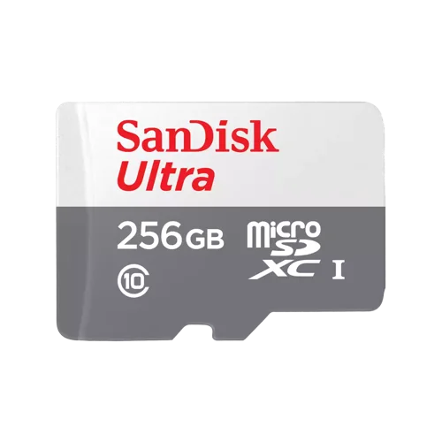 SanDisk 256GB Ultra Class 10 MicroSDXC Memory Card and Adapter