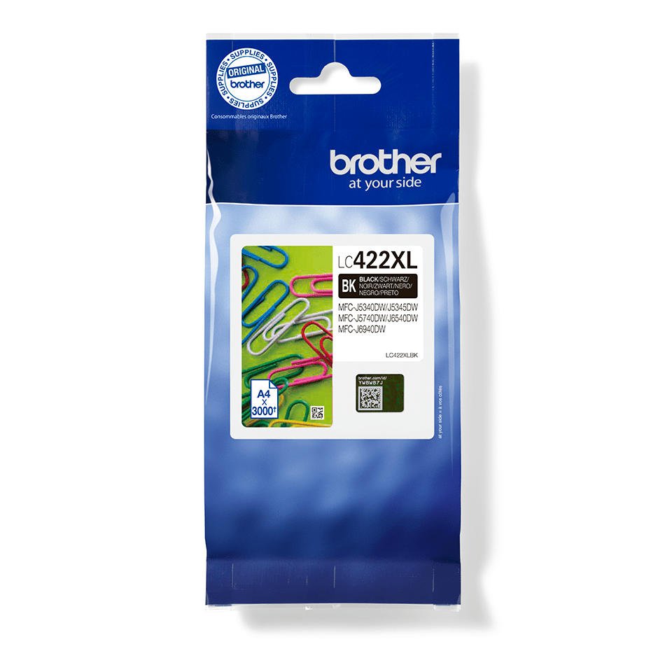 Original Brother LC422XLBK High Capacity Black Ink Cartridge
