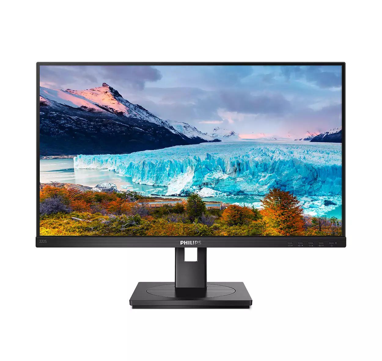 Philips S Line 222S1AE 21.5 Inch 1920 x 1080 Pixels Full HD Resolution HDMI VGA DisplayPort DVI LED Monitor