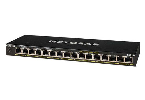 Netgear GS316P 16 Port Unmanaged Gigabit Power Over Ethernet Switch