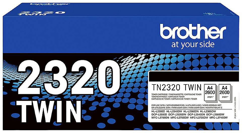 Brother TN2320TWIN PK Bk Toner Cart