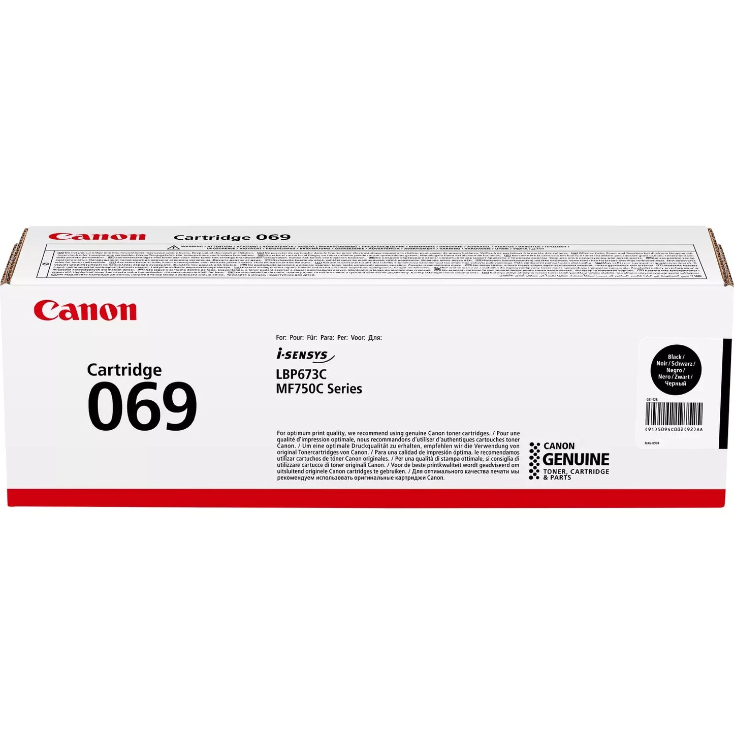 Canon 5094C002 069 Black Toner 2.1K