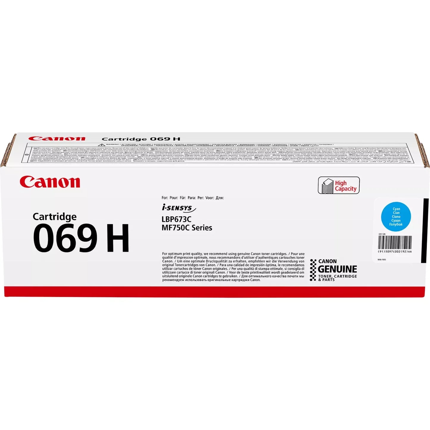 Canon 5097C002 (069H) Toner Cyan High Ca