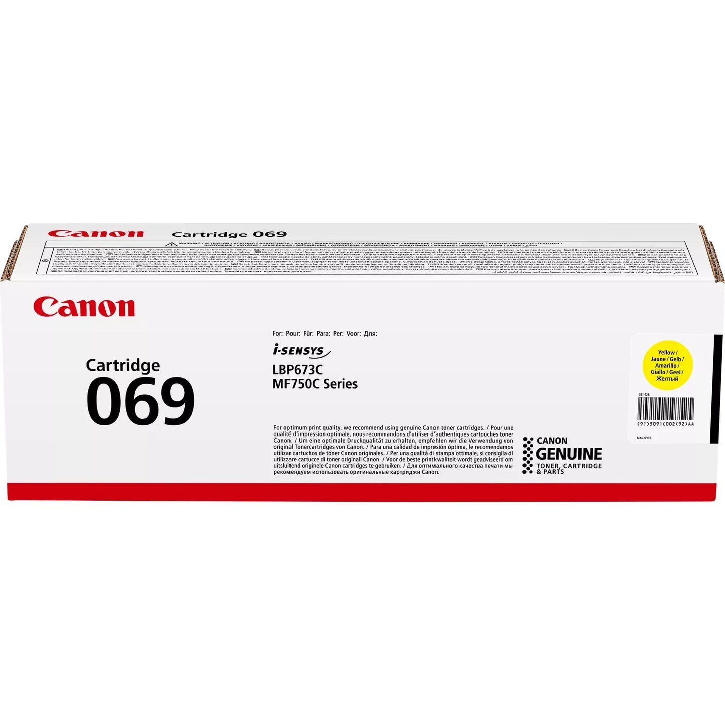 Canon 5091C002 069Y Yellow Toner 1.9K
