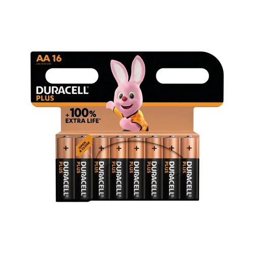 Duracell Plus AA Alkaline Battery (Pack 16) MN1500B16PLUS