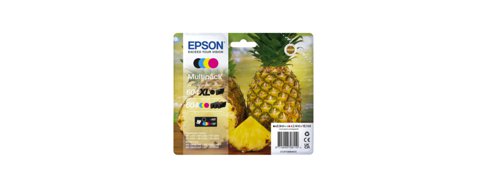 Epson Pineapple 604 Multipack XL Black & Standard Cyan Magenta Yellow Ink Cartridge 8.9ml + 3 x 2.4ml  - C13T10H94010