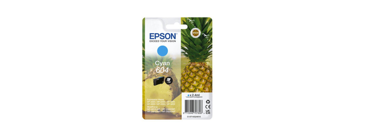 Epson 604 T10G24010 Cyan Orig Ink Cart