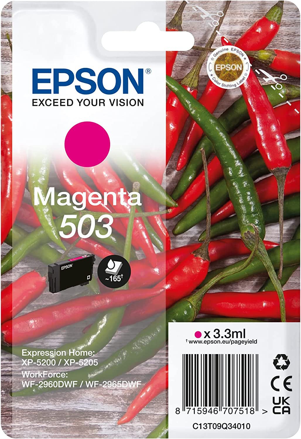 Epson C13T09Q34010 503 Magenta Ink Cart