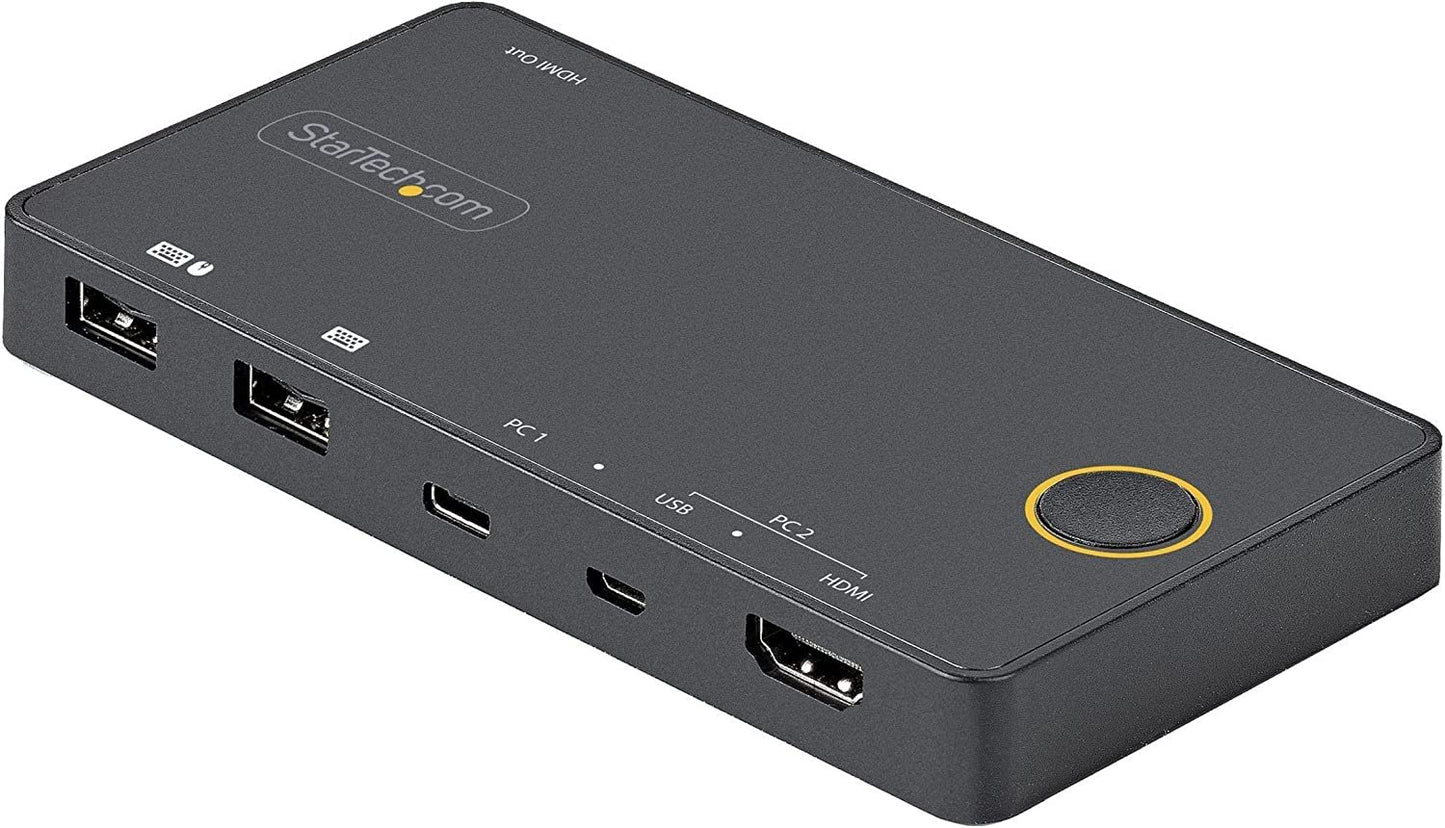 2 Port USB A HDMI USB C 4K KVM Switch