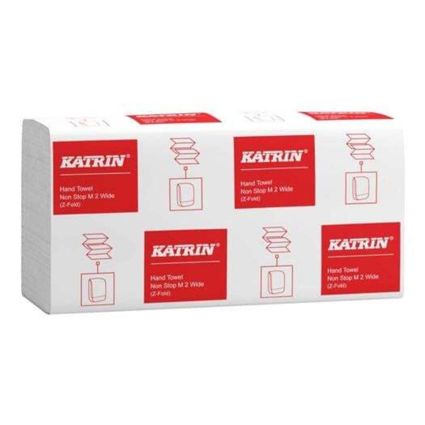 Katrin Z-fold Non-Stop Paper Towels Medium Wide 25x160 Sheets 2-Ply (Pack 4000 Towels) - 61570