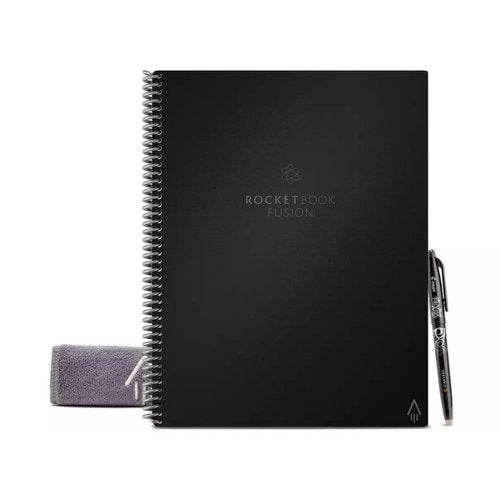 Rocketbook Fusion Letter A4 Reusable Smart Notebook 42 Multi-Format Style Pages Black 515901