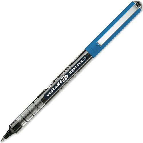 uni-ball Eye Micro UB-150ROP Ocean Care Liquid Ink Rollerball Pen 0.5mm Tip 0.3mm Line Black (Pack 12) - 274373000