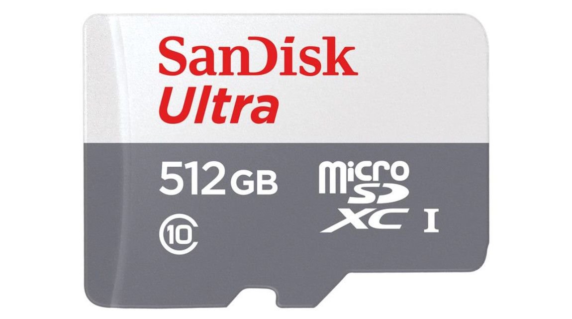 SanDisk Ultra 512GB Class 10 A1 UHS-I U1 MicroSDXC Memory Card and Adapter