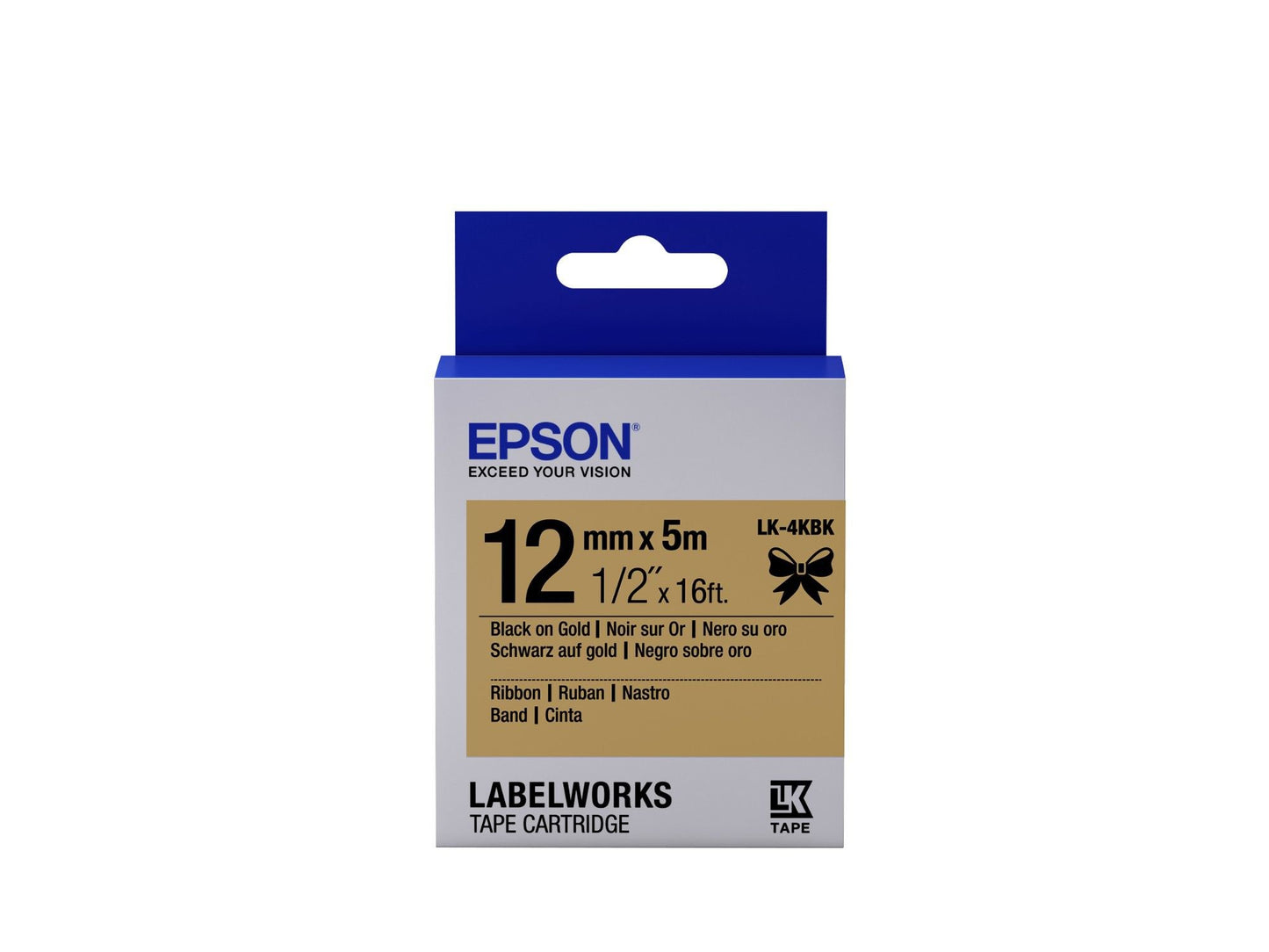 Epson C53S654001 Ribb Bk on Gold 12MMx5m