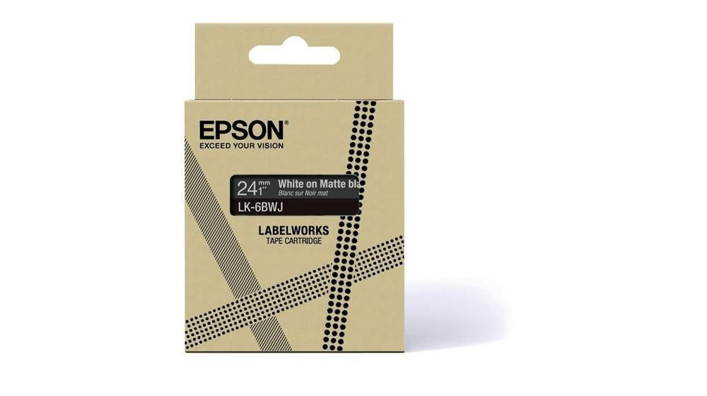 Epson C53S672084 White on Matte Bk 24MM