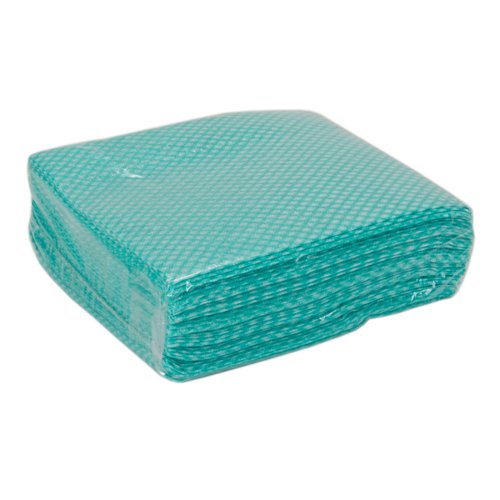 ValueX Folded Cleaning Cloth 480x360mm Green (Pack 50) - 707013