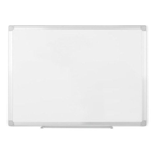Bi-Office Earth-It Non Magnetic Melamine Whiteboard Aluminium Frame 900x600mm - PRMA0300790 DD