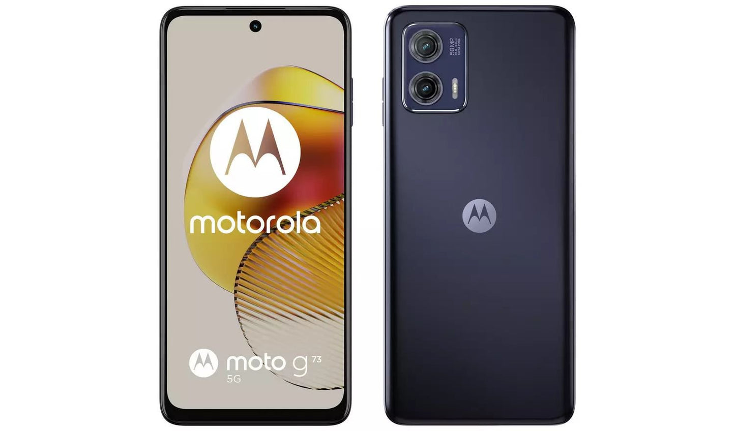 Motorola Moto G73 6.5 Inch 5G Dual SIM 8GB RAM 256GB Storage Midnight Blue Smartphone