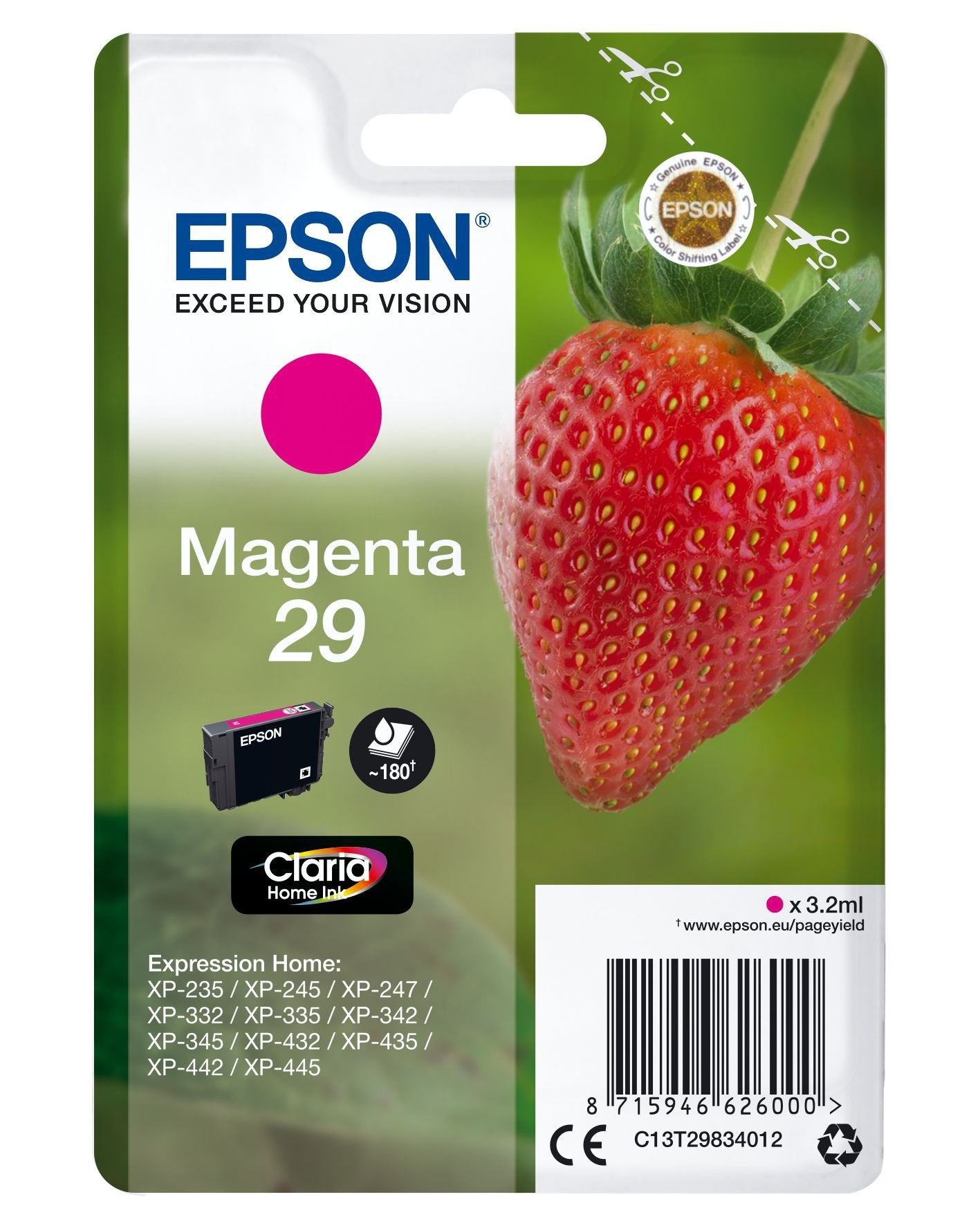 EPSON T2983 MAGENTA INK CART BLISTER