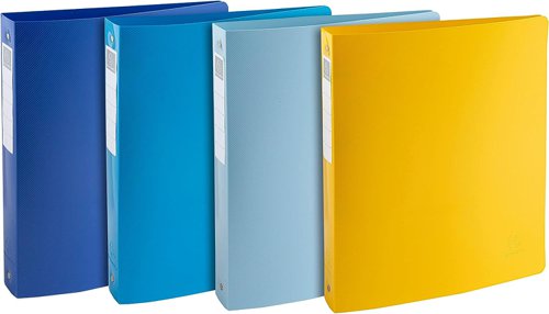 Exacompta Bee Blue Ring Binder 4 O-Ring 30mm Assorted Colours (Pack 4) - 51140E
