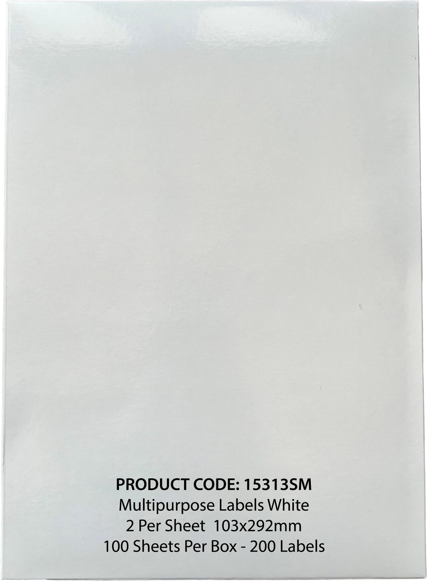 ValueX Multipurpose Label 103x292mm 2 Per A4 Sheet White (Pack 200 Labels) - 15313SM