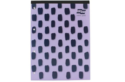 Europa Splash A4 Refill Pad Headbound 140 Pages 80gsm FSC Paper Ruled With Margin Punched 4 Holes Purple (Pack 6) - EU1510Z