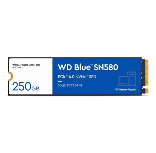 Western Digital Blue SN580 250GB M.2 PCI Express 4.0 TLC NVMe Internal Solid State Drive