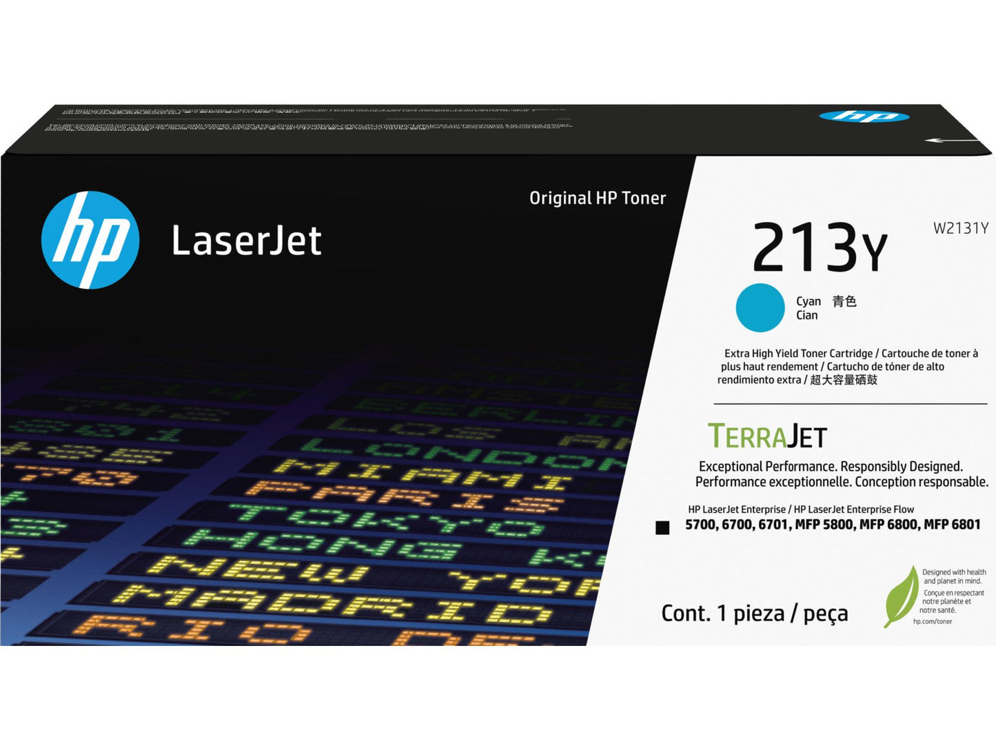 HP W2131Y 213Y 12K Cyan Toner