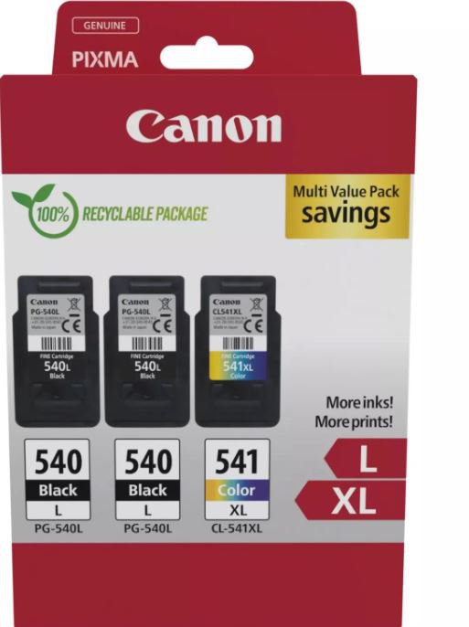 Original Canon PG-540L x 2/CL-541XL Original Multipack Ink Cartridges (5224B017)