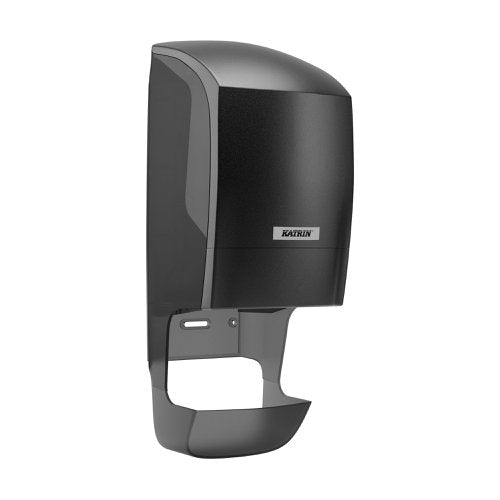 Katrin Plastic Dispenser with Core Catcher For System Toilet Paper Roll Black - 77472