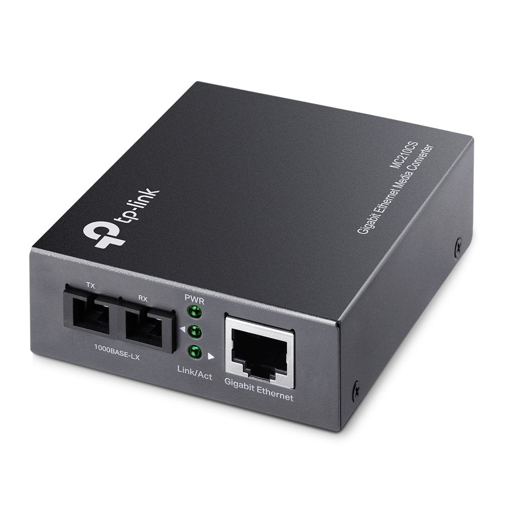 TP-Link MC210CS 1000M RJ45 to 1000M Single-Mode SC Full Duplex up to 15km Fibre Converter - MC210CS