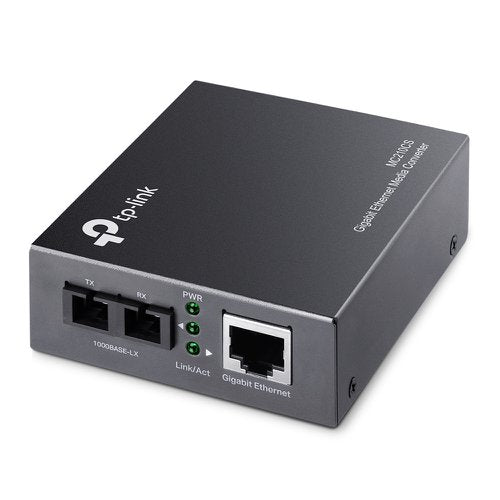 TP-Link MC210CS 1000M RJ45 to 1000M Single-Mode SC Full Duplex up to 15km Fibre Converter - MC210CS