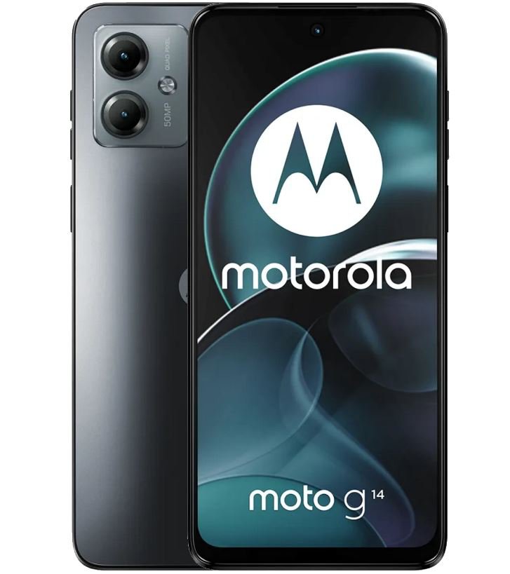Motorola G14 6.5 Inch Unisoc T616 Dual SIM 4GB 128GB Android 13 Steel Grey Smartphone