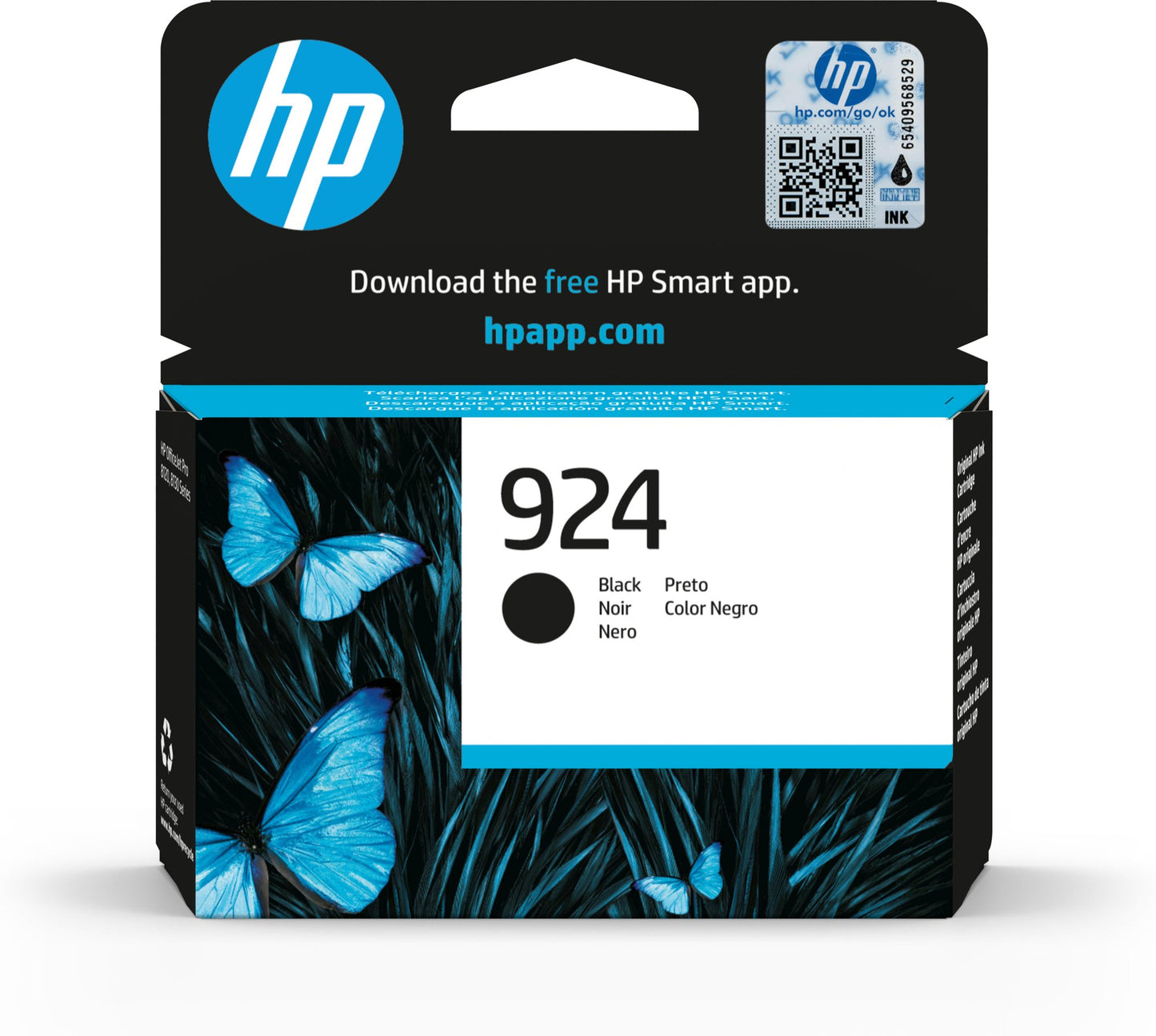 HP 4K0U6NE NO 924 Black Ink 500 Pages