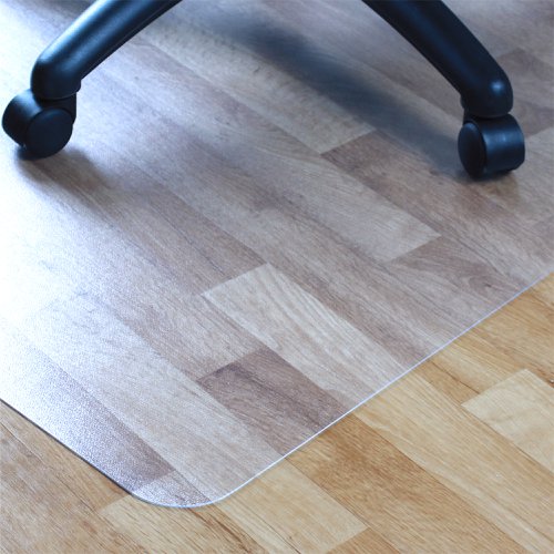 Floortex Ecotex Marvec Bio PVC Rectangular Office Chair Mat Floor Protector For Hard Floors 90x120cm Clear - URCMFLFS0002 DD
