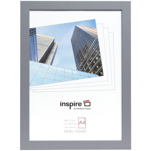 Zurich 2cm Wide MDF Paperwrap Certificate Frame A4 Light Grey - ZURA4GRY