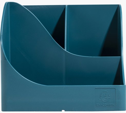 Exacompta NeoDeco Pen Wave Pen Pot 155x199x109mm Duck Blue (Each) - 69528D