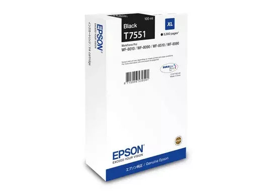 Epson C13T75514N Bk Ink Cart 5K Pages