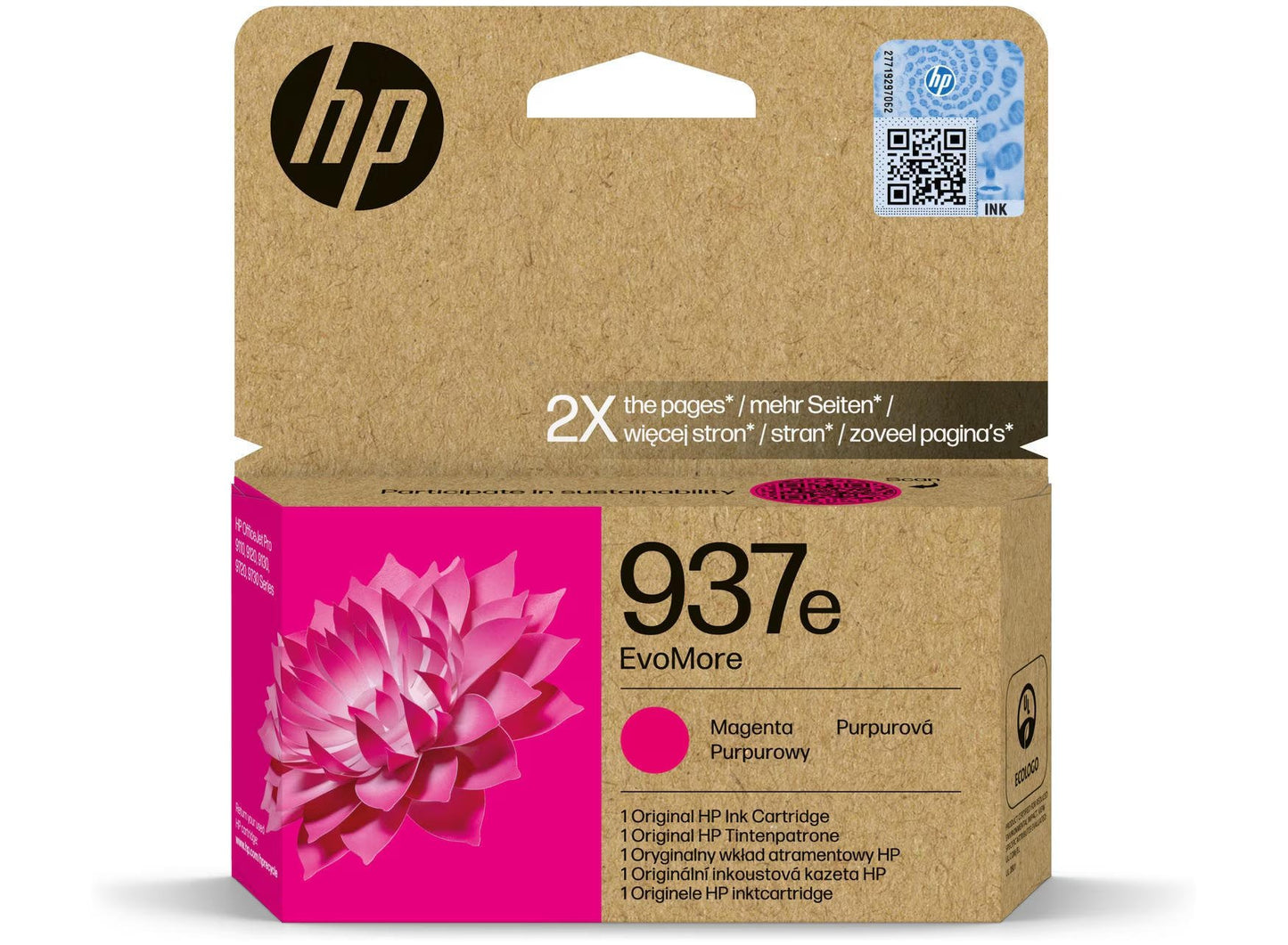 HP 4S6W7NE No 937e Magenta Ink 1.65K