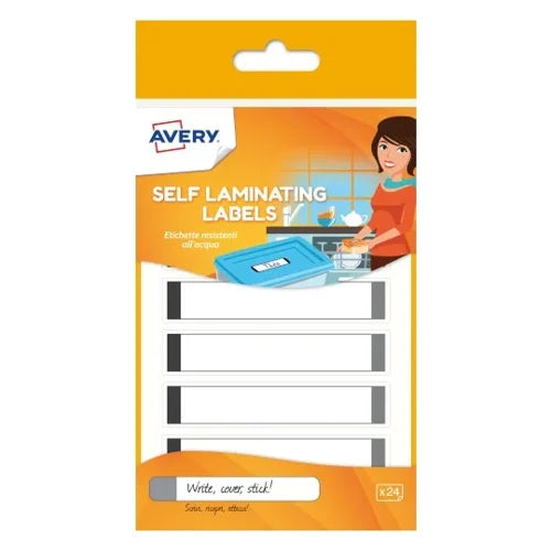 Avery UK Waterproof Labels Waterproof Dishwasher proof Microwavable 86 x 17 mm White & Grey (Pack 24 Labels) - APGRIS24.UK