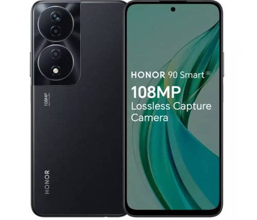 Honor 90 Smart 6.8 Inch MediaTek Dimensity 4GB RAM 128GB Storage Android 13 Black Mobile Phone